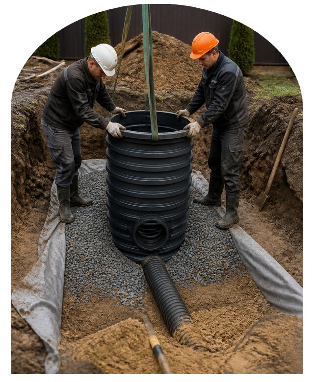 Монтаж дренажного колодца под ключ в Тихвине от 9289 р. | Метпроект-Тхв